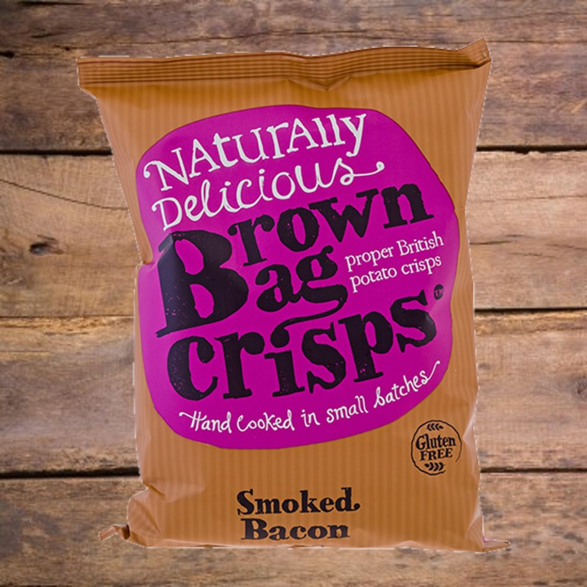 Brown Bag Crisps Smoked Bacon