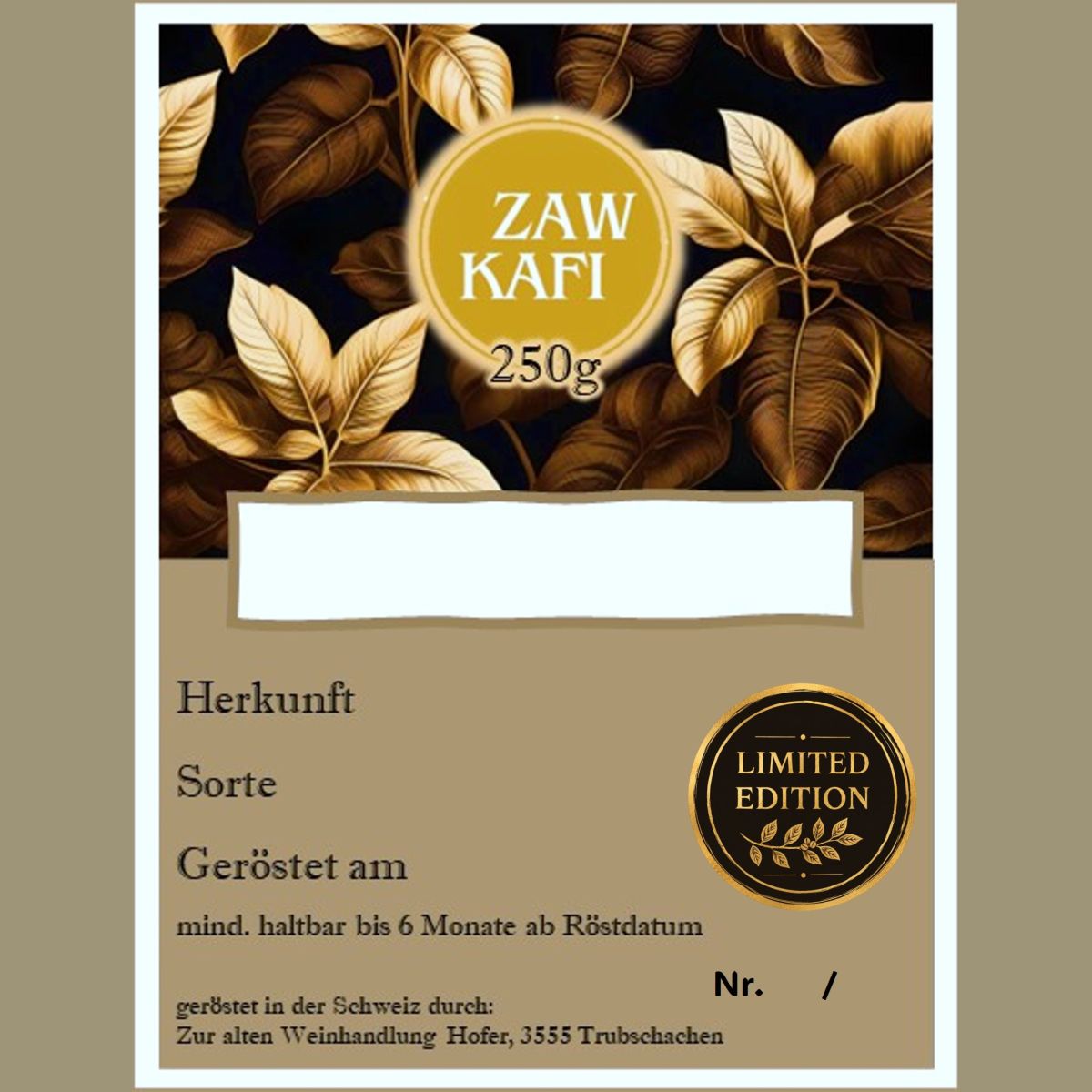 ZAW Kafi Rotutu Limited Edition, Timor-Leste ZAW Kafi Rotutu Limited Edition, Timor-Leste
